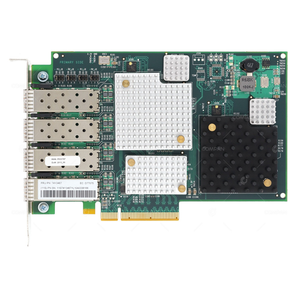 5729 IBM 4 PORT 8GB FC PCIE2.0 X8 ADAPTER FOR PSERIES POWER7 74Y3467, LPE12004